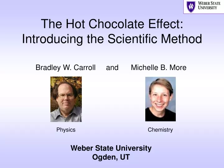 the hot chocolate effect introducing the scientific method