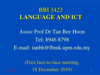 BBI 3423 LANGUAGE AND ICT