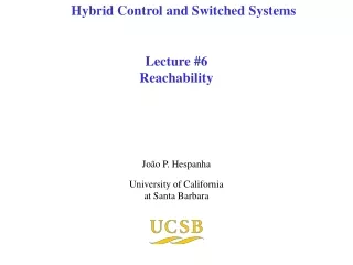 Lecture #6 Reachability