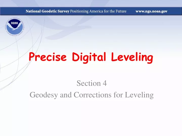 precise digital leveling