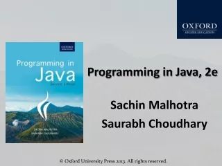 Programming in Java, 2e