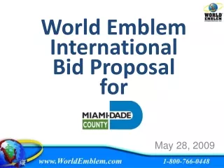 World Emblem International Bid Proposal for