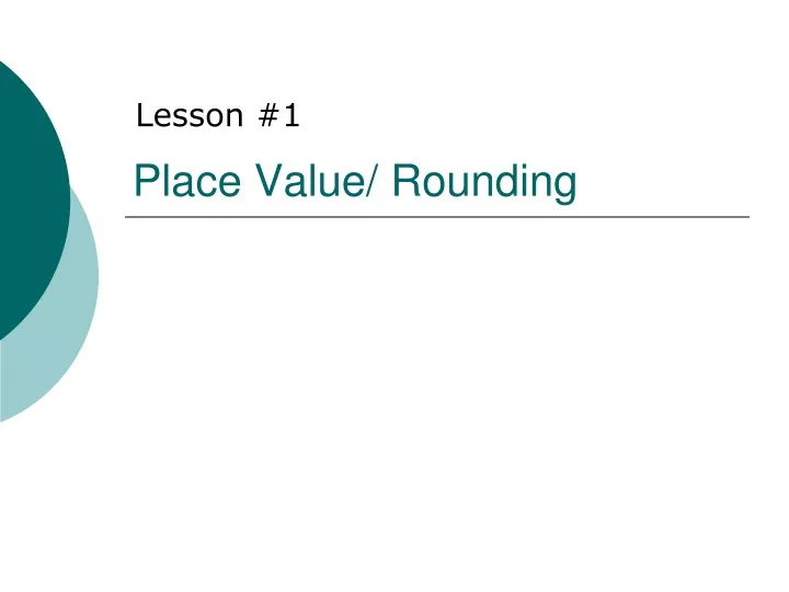 place value rounding