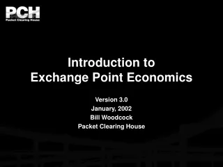 Introduction to Exchange Point Economics