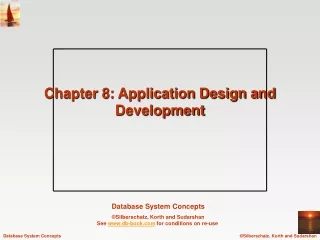 Chapter 8: Application Design and Development