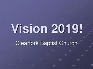 Vision 2019!