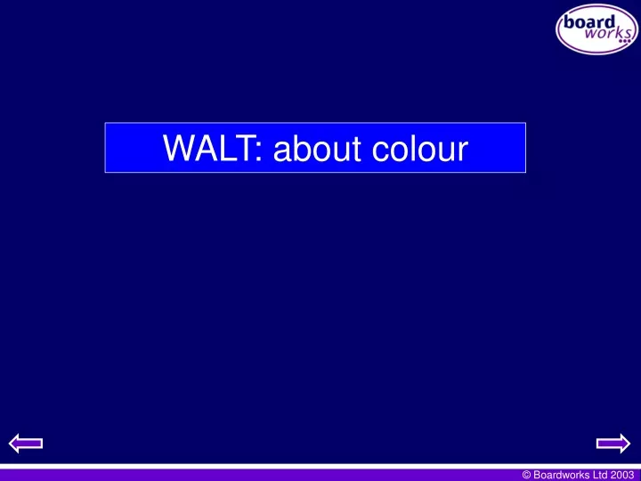 walt about colour