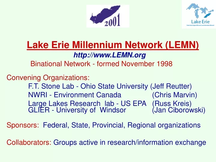 lake erie millennium network lemn http www lemn