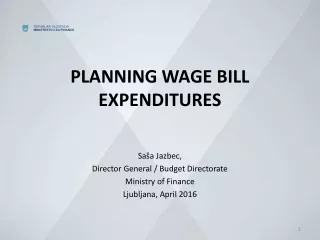 PLANNING WAGE BILL EXPENDITURES