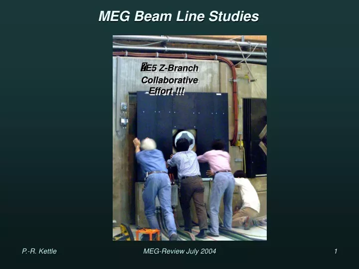meg beam line studies