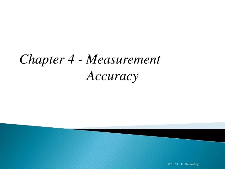 chapter 4 measurement accuracy