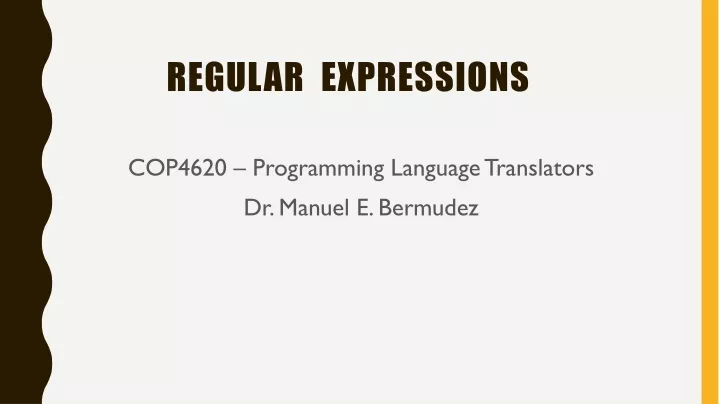 regular expressions