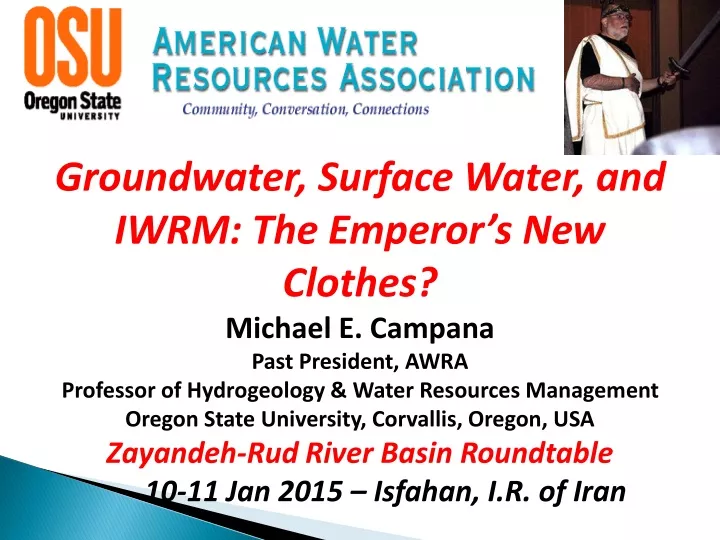 groundwater surface water and iwrm the emperor