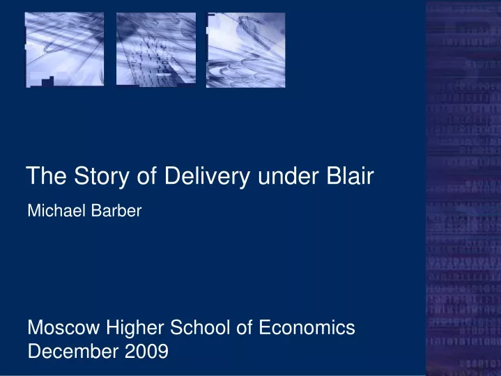 the story of delivery under blair