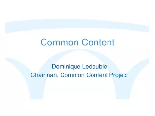 Common Content