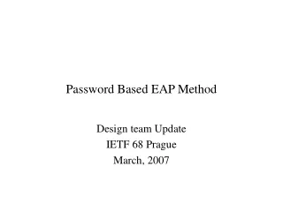 Password Based EAP Method