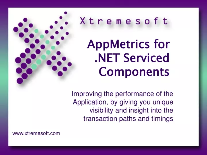appmetrics for net serviced components