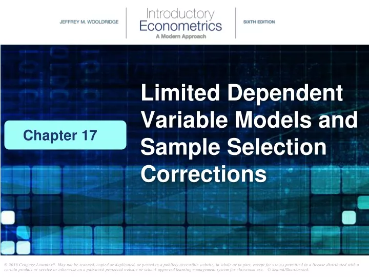 limited dependent variable models and sample selection corrections