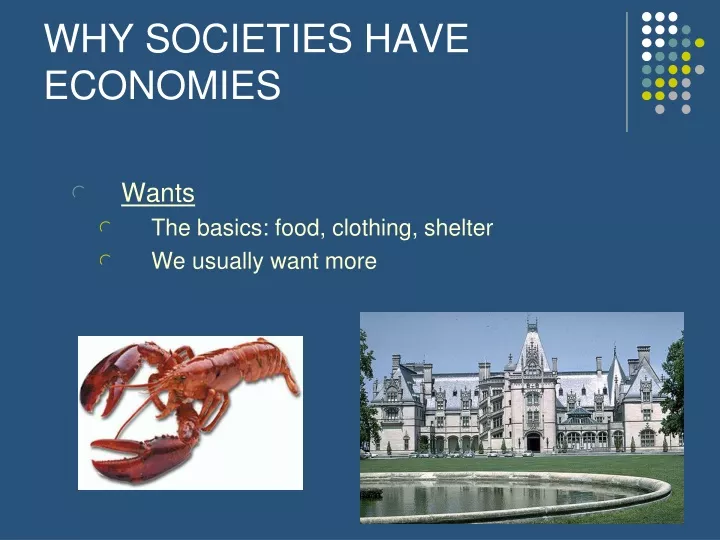 why societies have economies