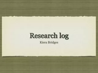 Research log