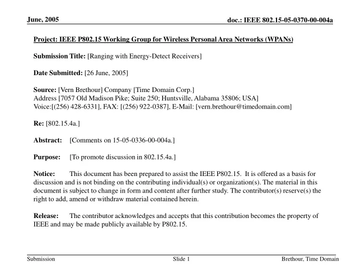 project ieee p802 15 working group for wireless