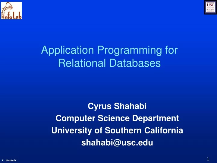 application programming for relational databases