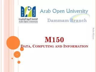 M150  Data, Computing and Information