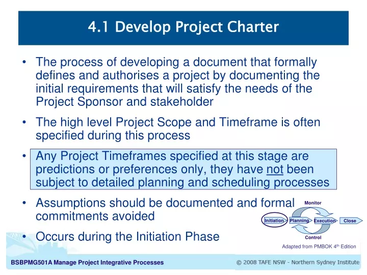 4 1 develop project charter