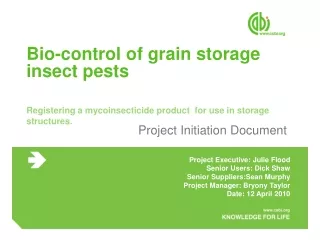 Bio-control of grain storage insect pests