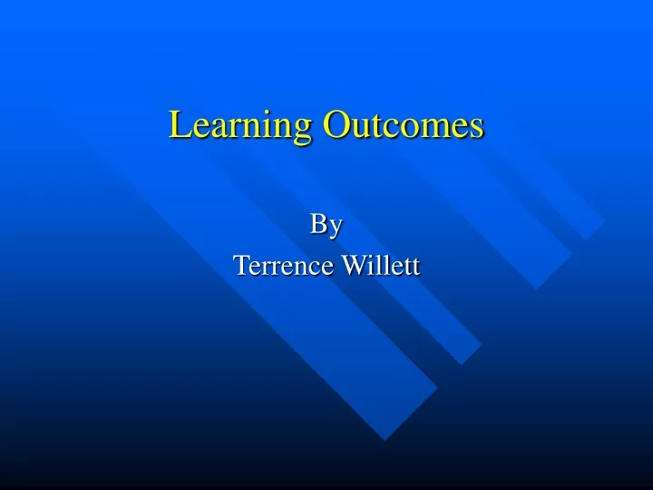 learning outcomes