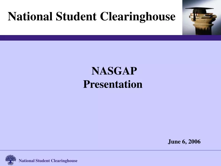 national student clearinghouse