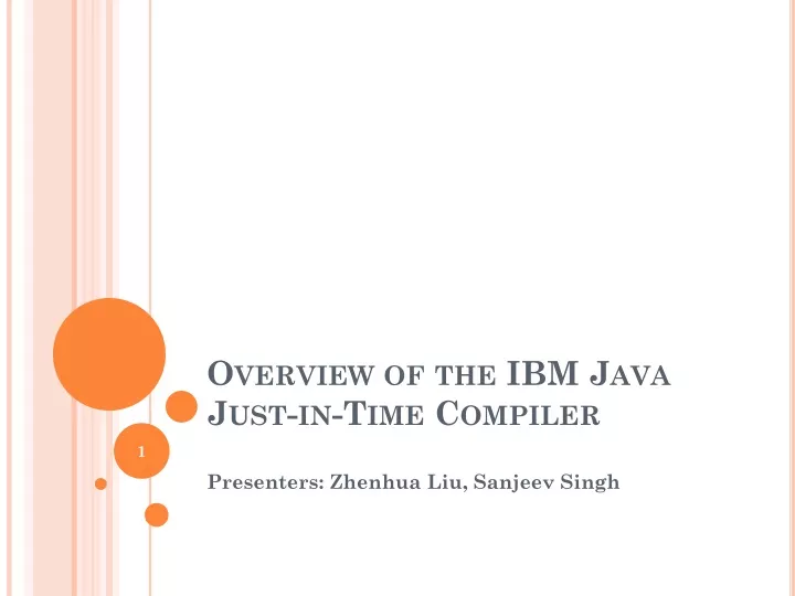 overview of the ibm java just in time compiler