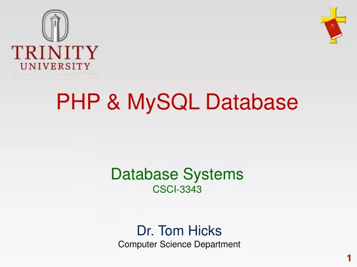 php mysql database database systems csci 3343
