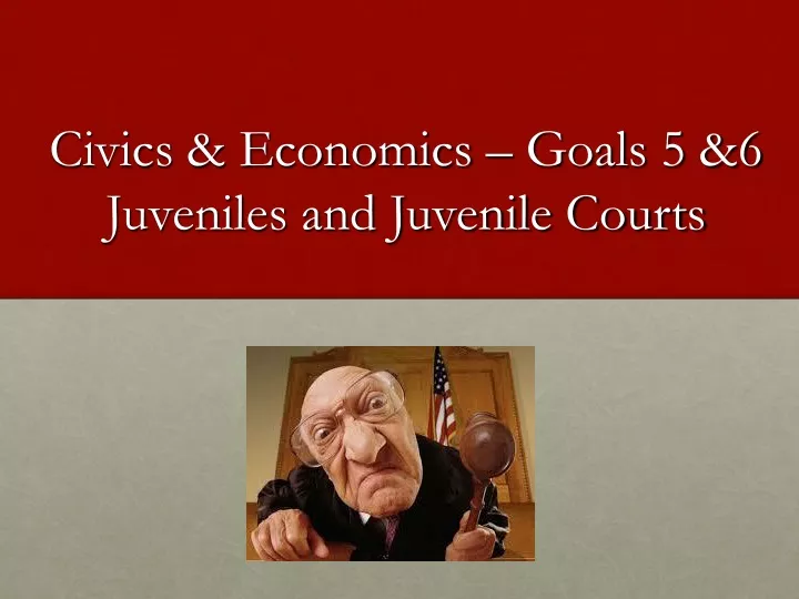 civics economics goals 5 6 juveniles and juvenile courts