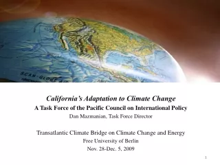 California’s Adaptation to Climate Change