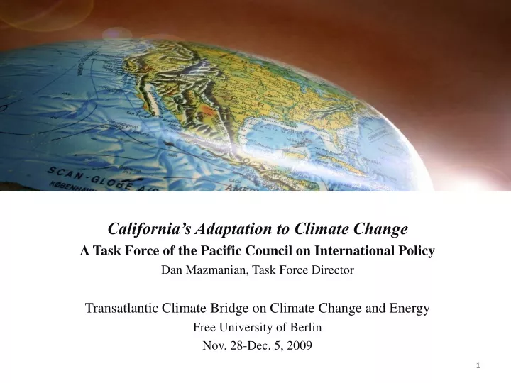 california s adaptation to climate change a task