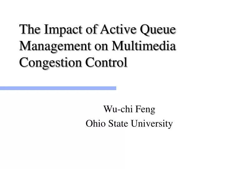 the impact of active queue management on multimedia congestion control