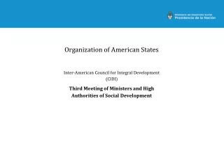 Organization of American States Inter-American Council for Integral Development (CIDI)