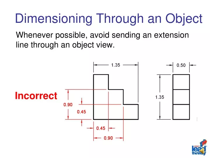 dimensioning through an object
