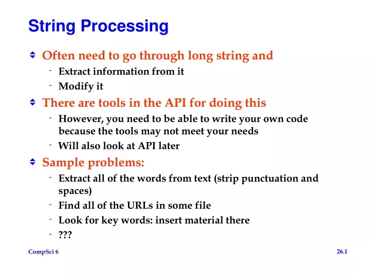string processing