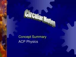 Concept Summary ACP Physics