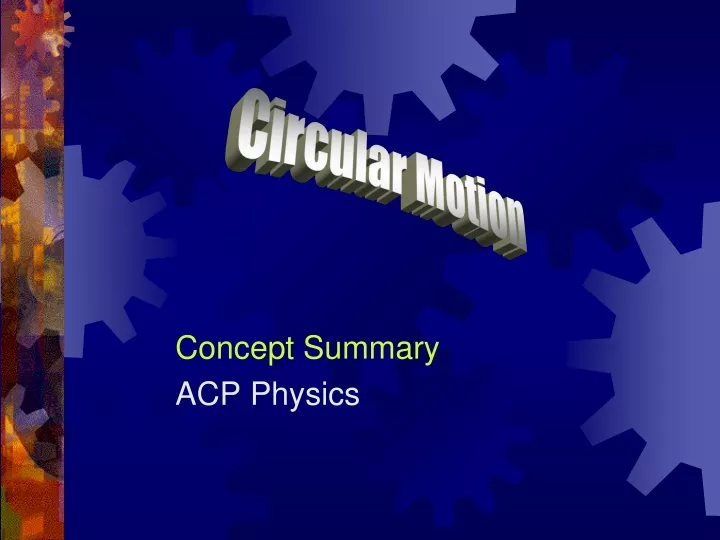 concept summary acp physics