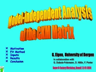 Model-independent Analysis of the CKM Matrix