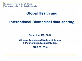 Global Health and  International Biomedical data sharing