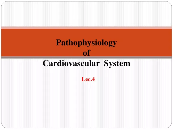 pathophysiology of cardiovascular system