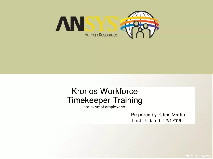 kronos workforce timekeeper training for exempt