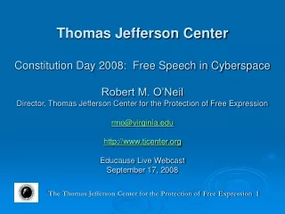 The Thomas Jefferson Center for the Protection of Free Expression  1