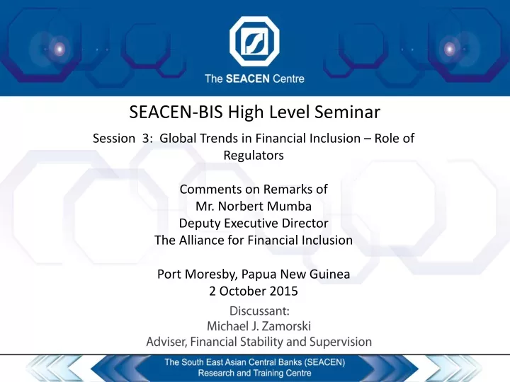 seacen bis high level seminar