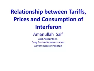 Amanullah Saif Cost Accountant ,  Drug Control Administration Government of Pakistan
