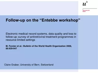 Follow-up on the “Entebbe workshop”